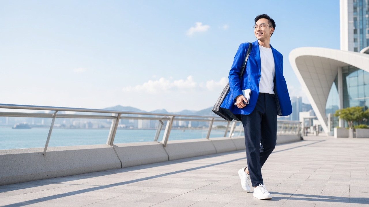 Alvin 在陽光下步行